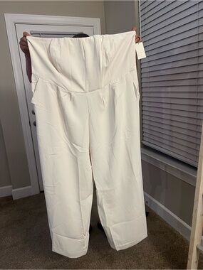 Plus-Size Women’s Strapless Wide-Leg Jumpsuit with Pockets